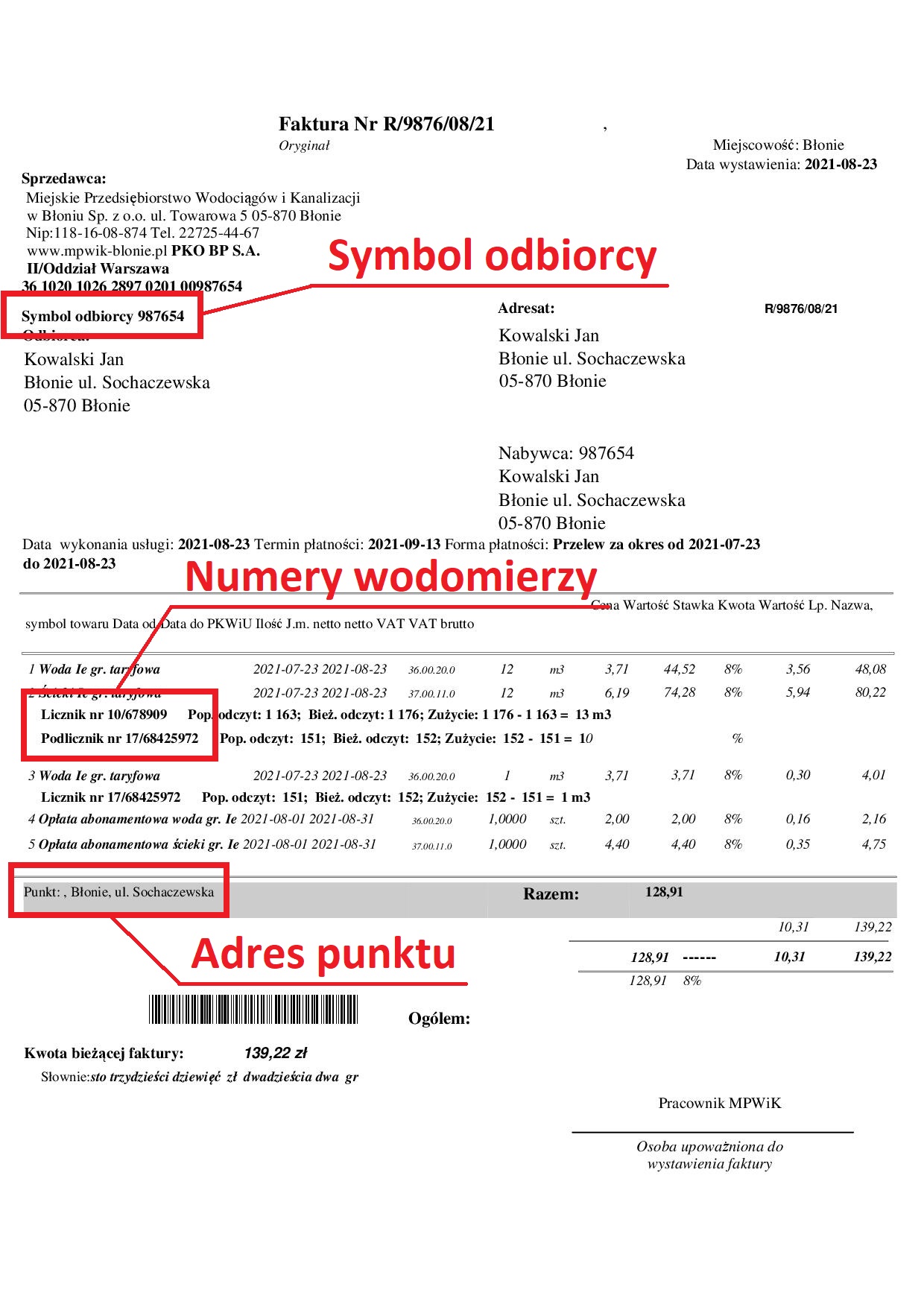 Faktura przykład